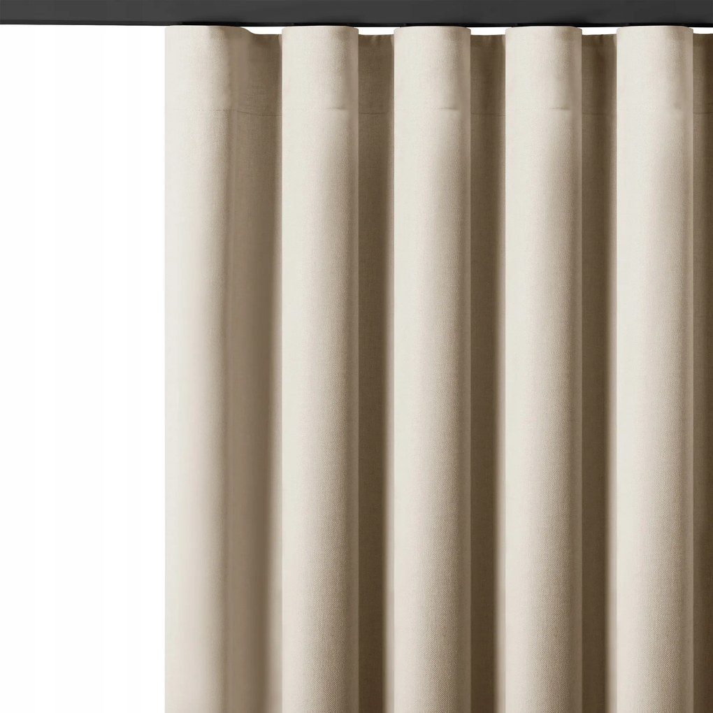 Filumi Függöny bézs finom szövésű wave szalag étkezőbe 265x240