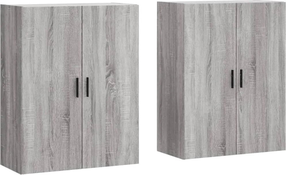 vidaXL 2 db szürke sonoma színű fali szekrény 69,5 x 34 x 90 cm