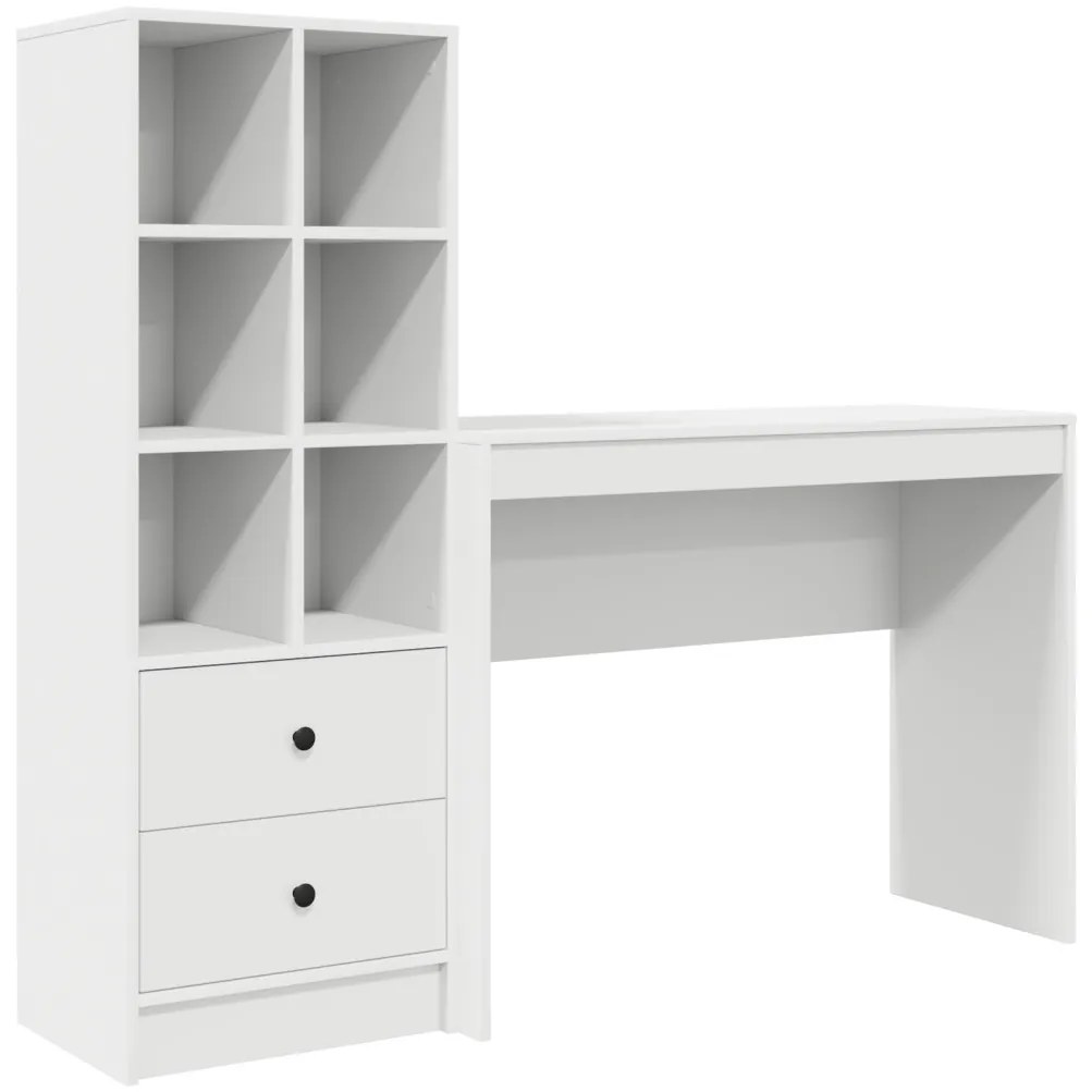 Tárolóval rendelkező íróasztal 2 pcs Fehér 100 x 40 x 76 cm