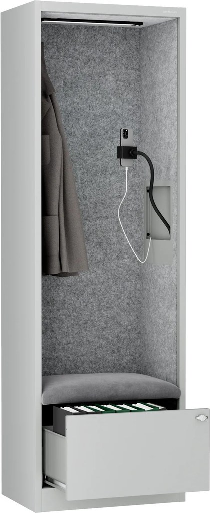 Sally 600mm korpus Szary - siedzisko Szary