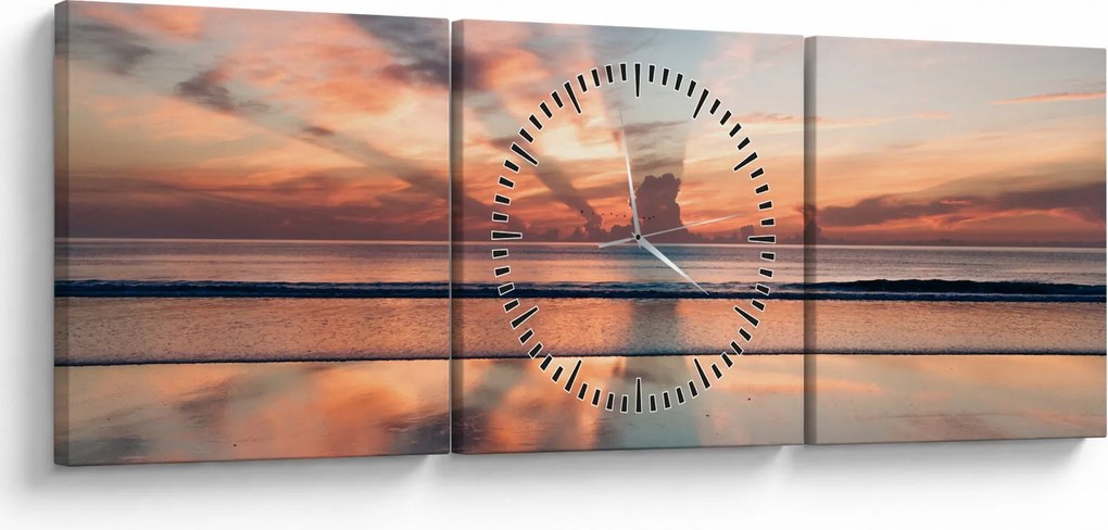 Nap sugarak képe Dayton Beach felett (órával) (90x30 cm)