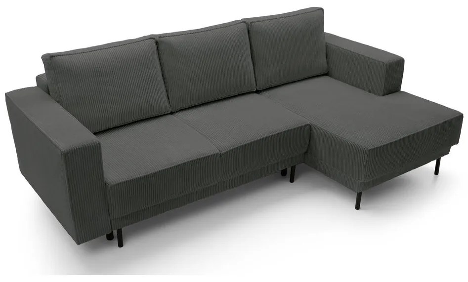 Sarokkanapé Rodriguez mini (J) (szürke + fekete) . 1099130