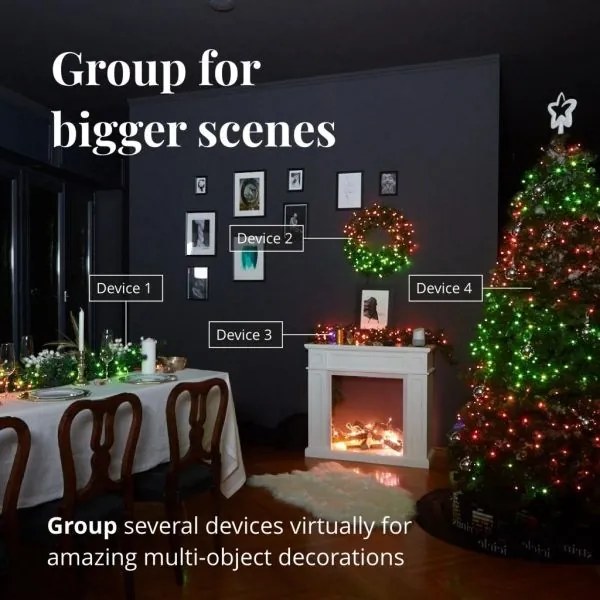 Twinkly TWS250SPP-TEU - LED RGBW Kültéri füzér 250xLED 23,5m IP44 Wi-Fi