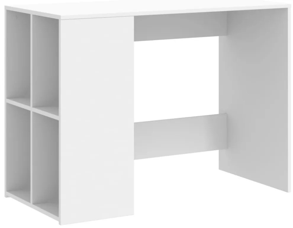 fehér szerelt fa íróasztal 102 x 50 x 75 cm