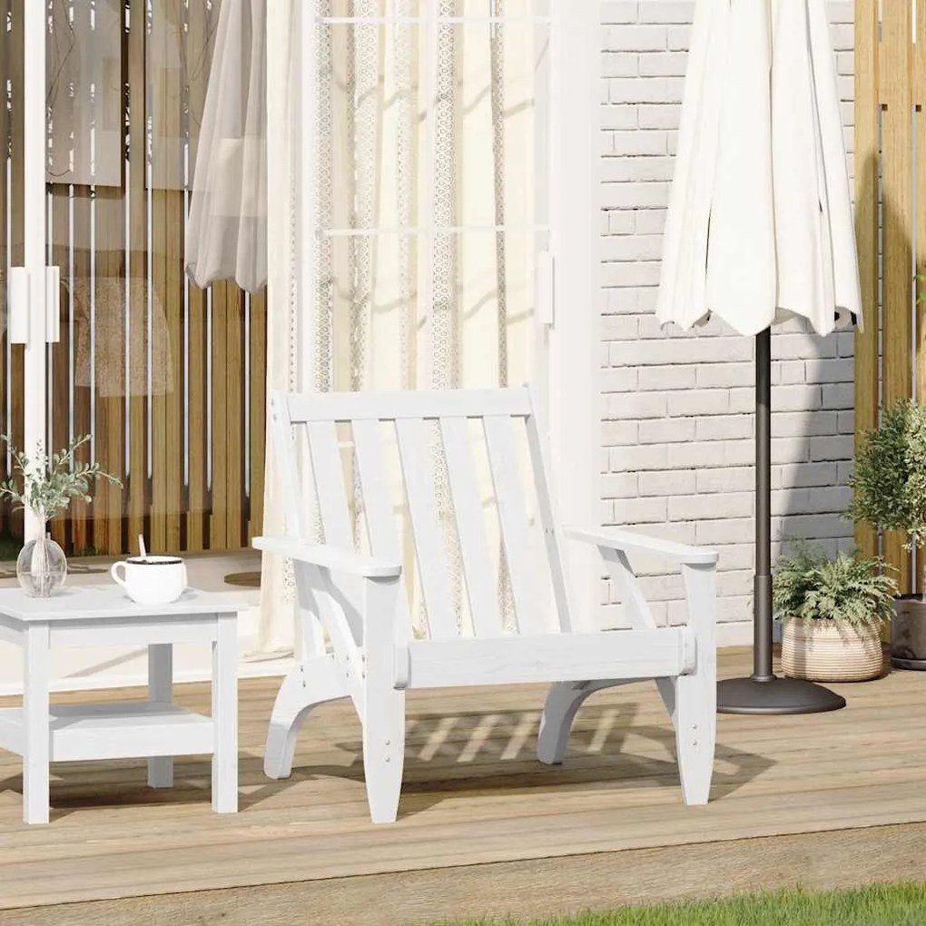 Kerti adirondack szék fehér 75x77x77 cm tömör fa fenyőfa