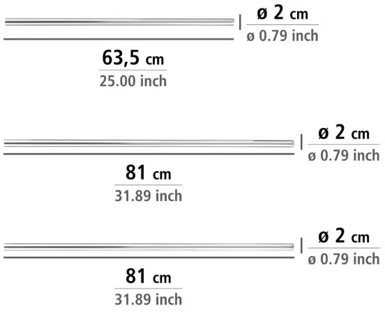 WENKO 19215100 - rúdtartó UNIVERSAL 2x2 cm króm/fehér