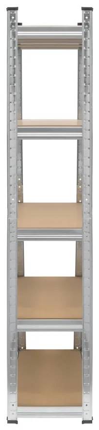 Polcos fém állvány 2 az 1-ben 5 polc garázshoz 150x70x30cm polconkénti teherbírással 750kg