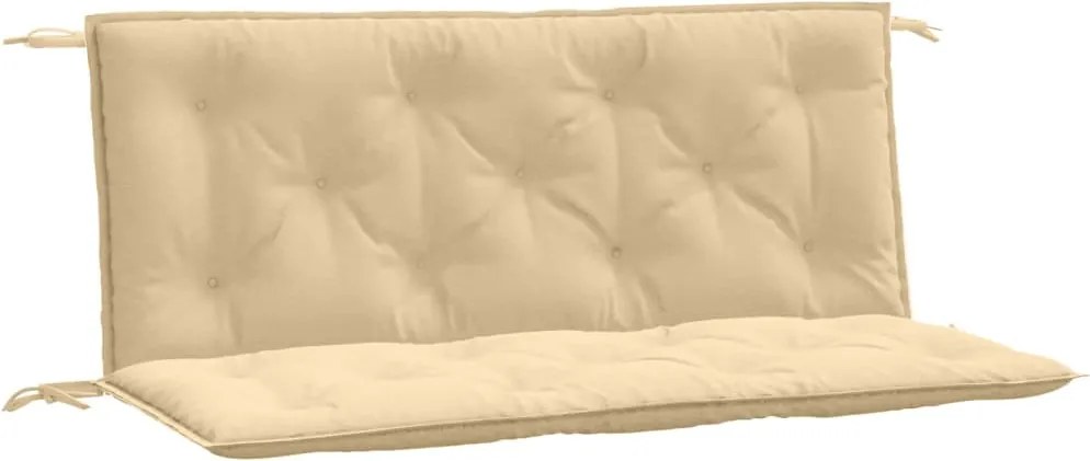 vidaXL 2 db melange bézs szövet kerti padpárna 120 x 50 x 7 cm