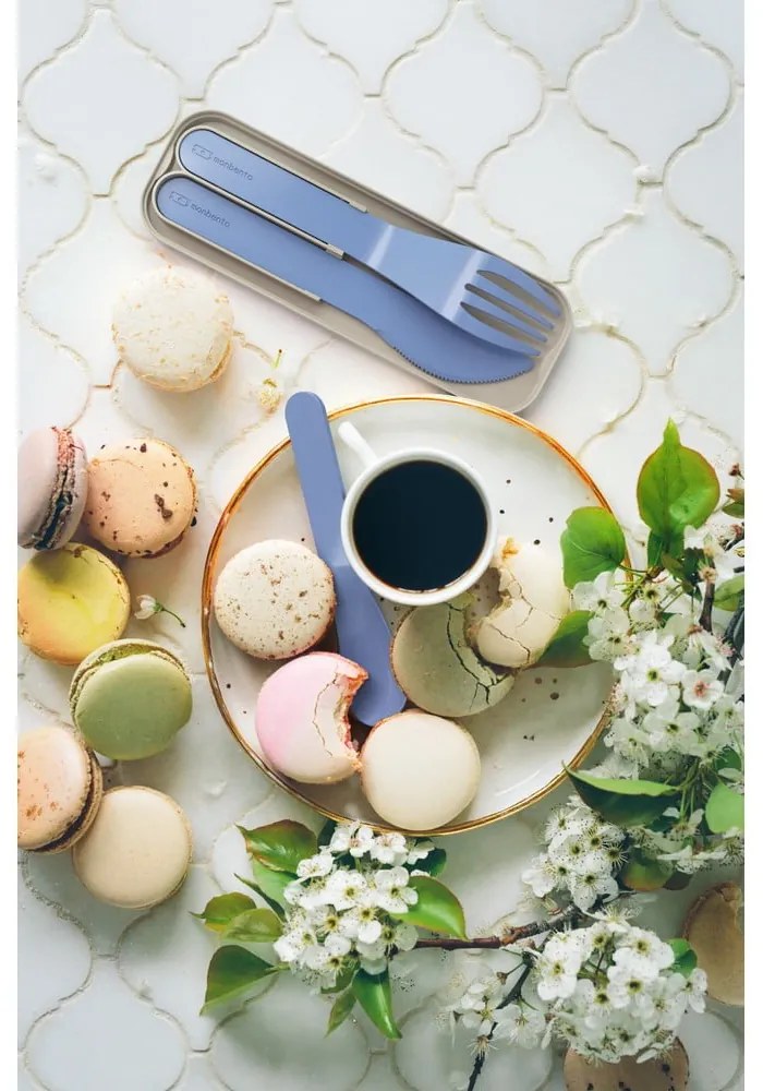 Pocket 3 részes kék utazó evőeszköz szett - Monbento