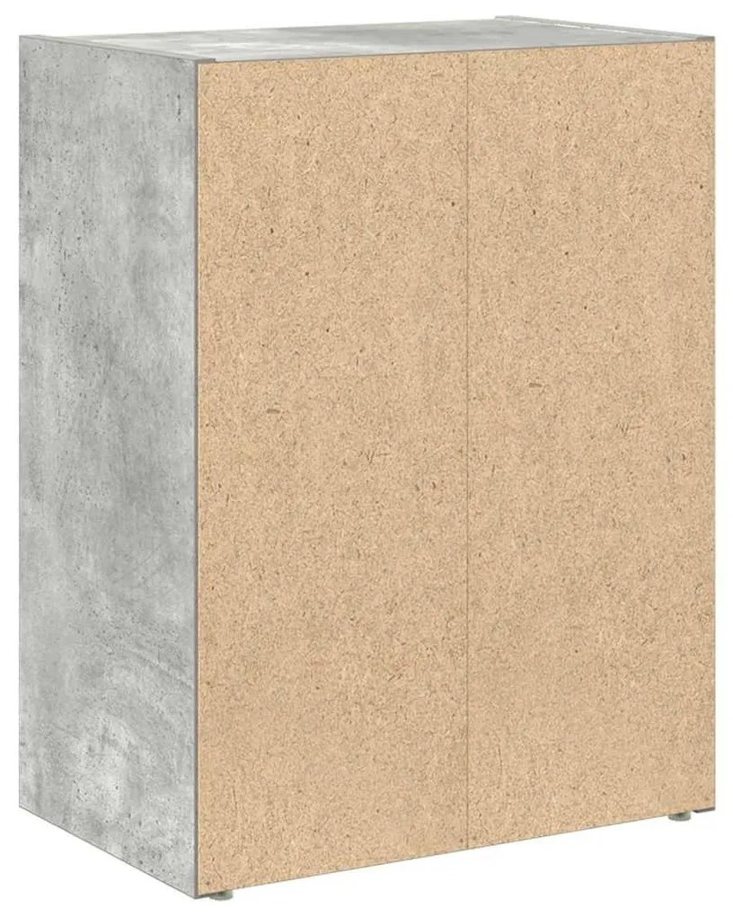 betonszürke szerelt fa könyvespolc 40x24x52 cm