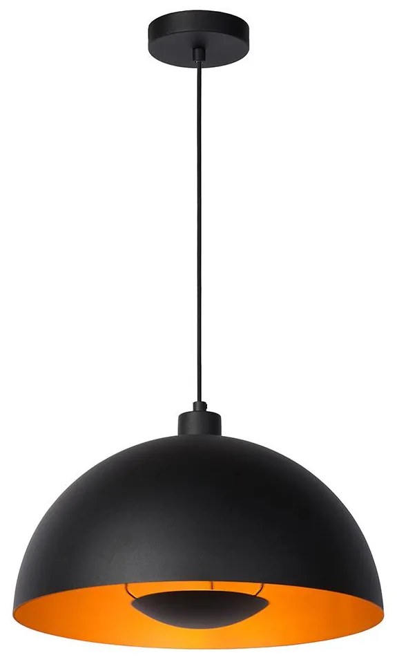 Lucide 45496/01/30 - Csillár zsinóron SIEMON 1xE27/40W/230V fekete