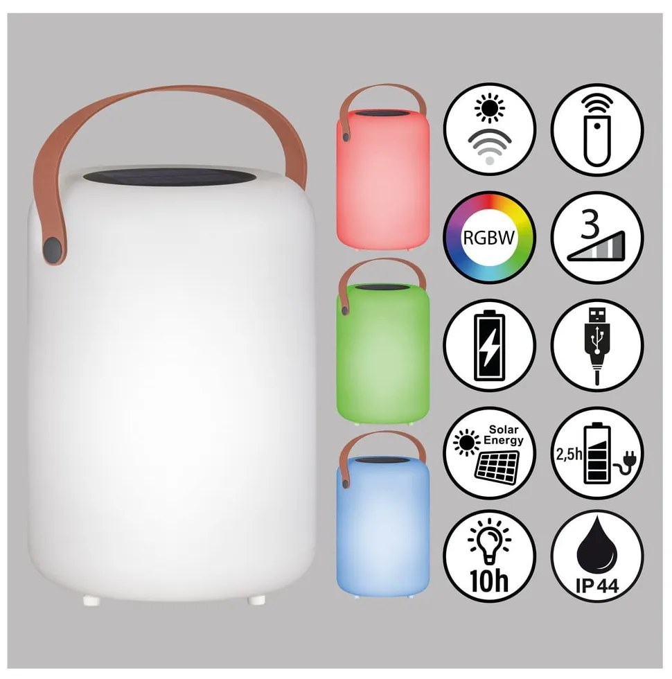 USB LED hordozható kültéri lámpa távirányítóval ø 14 cm Orno – Fischer &amp; Honsel