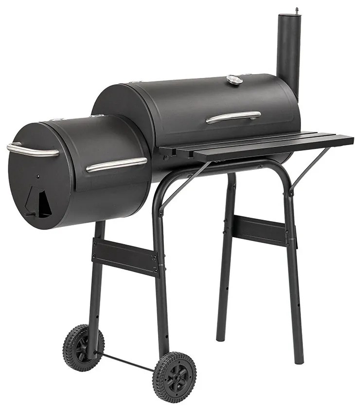 Faszenes kerti grillsütő füstölővel