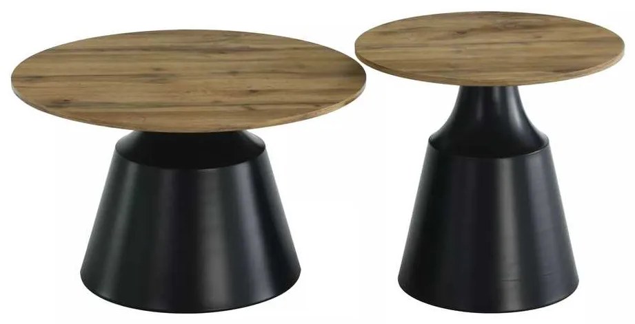 Kioni II dohányzóasztal, artisan tölgy / fekete