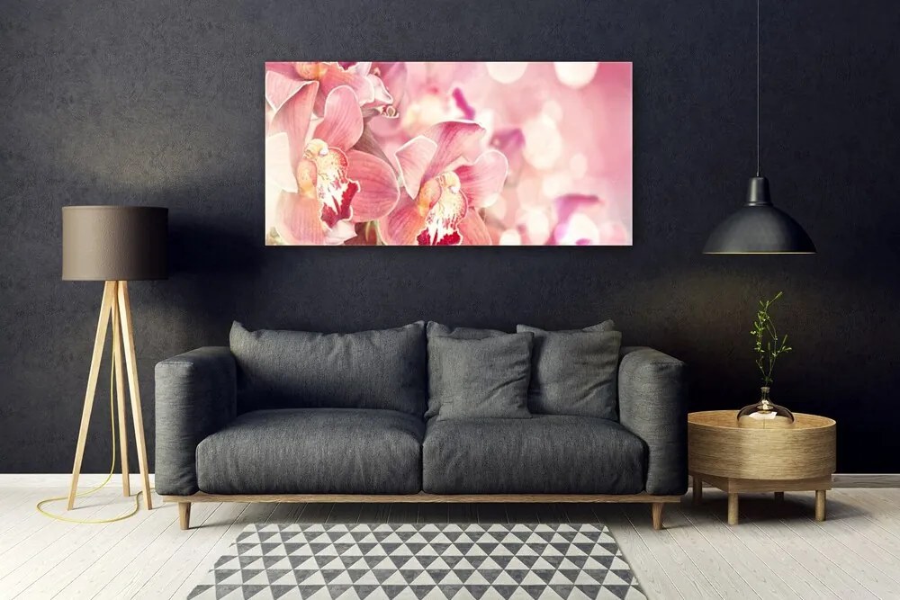 Üvegfotó virágok növények 120x60cm