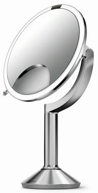 Simplehuman Sensor Trio újratölthető tükör, átmérő20 cm, rozsdamentes acél