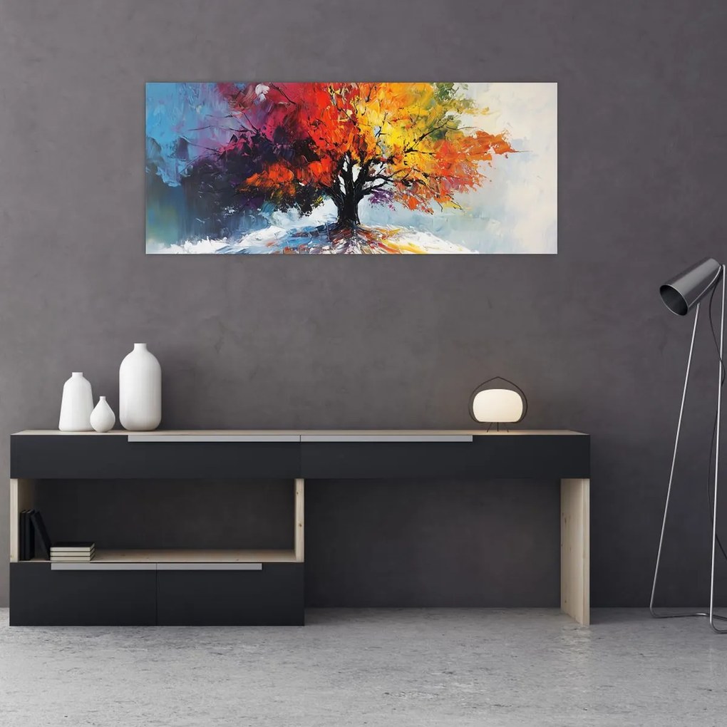 Kép - Színes fa (120x50 cm)