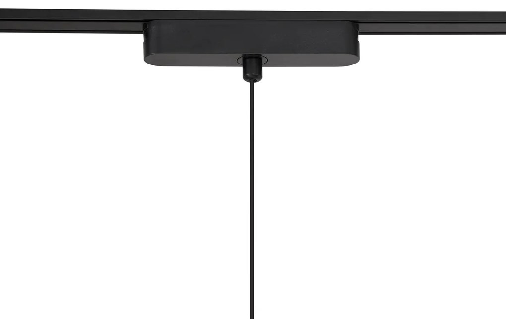 Modern sínrendszer 6 fekete függőlámpa foglalattal, 1 fázisú - Magnetic Lance