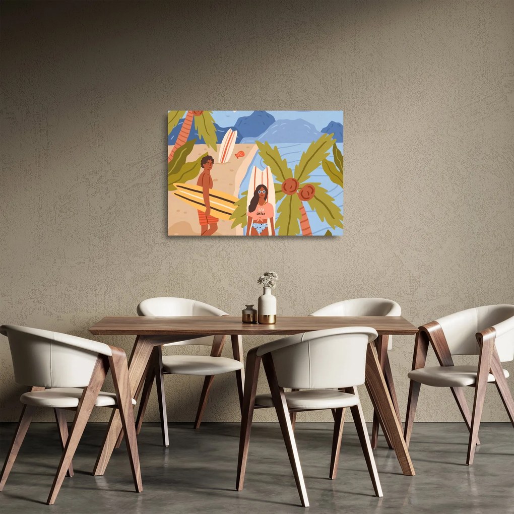 Üveg kép - Élvezd az életed (70x50 cm)