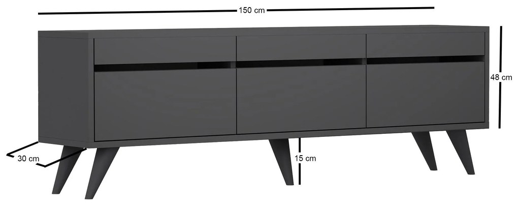 TV asztal/szekrény Siluke (antracit) . 1095240
