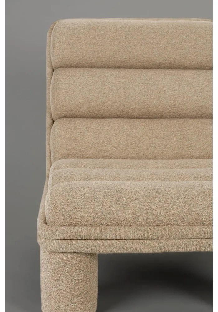 Bézs buklé fotel Fern – Dutchbone