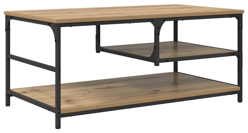 vidaXL Dohányzóasztal Artisan tölgy 90 x 49 x 40 cm Faanyag