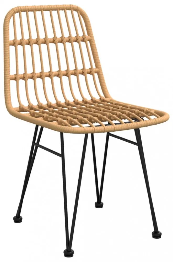2 db polietilén rattan kerti szék 48 x 62 x 84 cm
