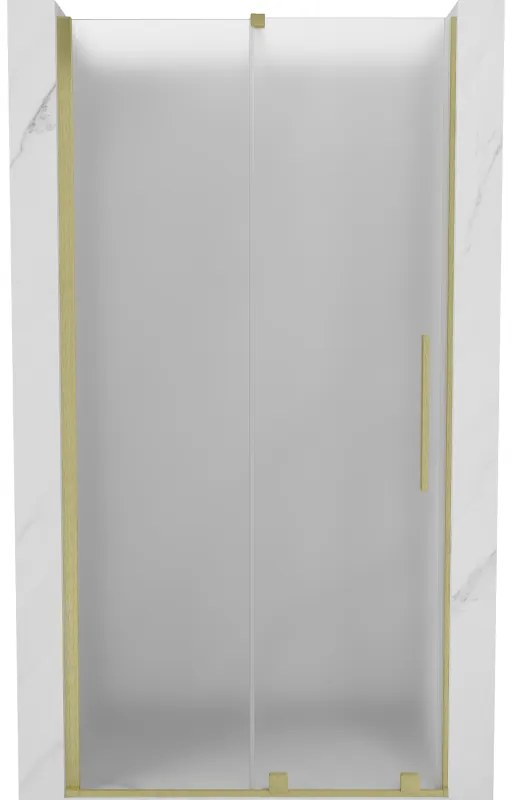 Mexen Velar, tolózuhanyajtó nyitáshoz 110 cm, 8 mm-es matt üveg, arany matt, 871-110-000-31-55