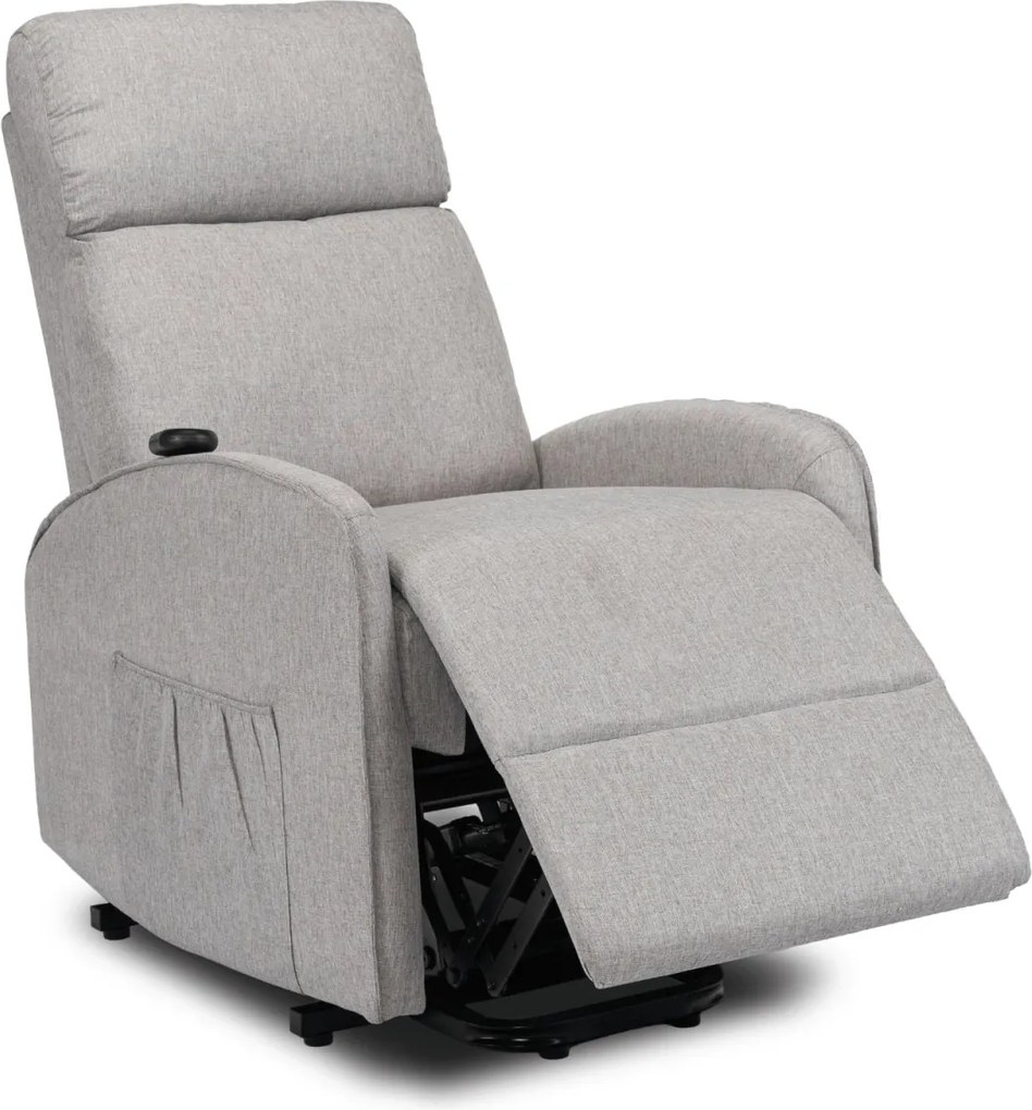 Elektromos relax fotel felállást segítő funkcióval szürke – COLTON
