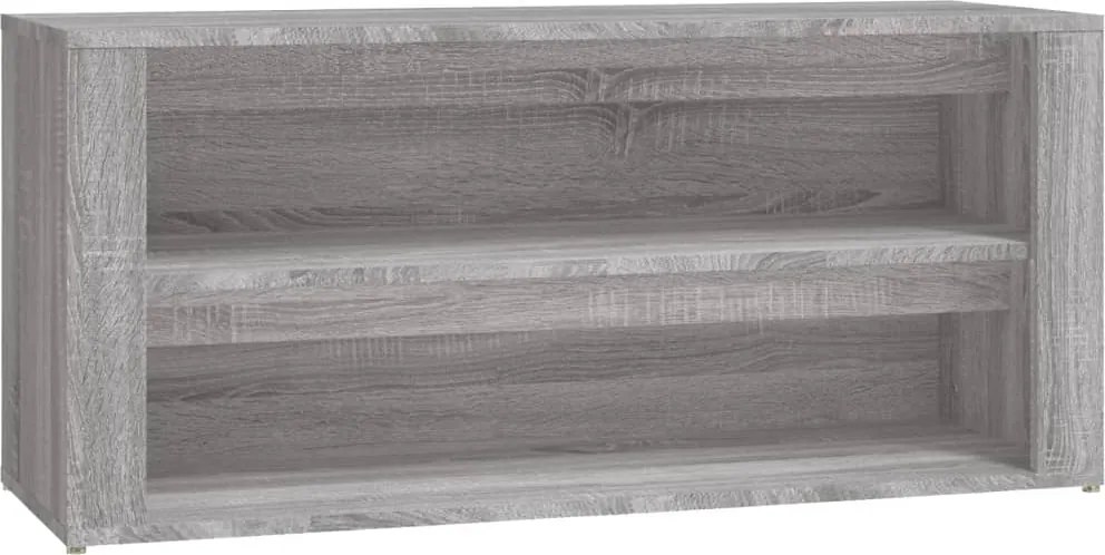 vidaXL szürke sonoma színű szerelt fa cipőtartó 100x35x45 cm