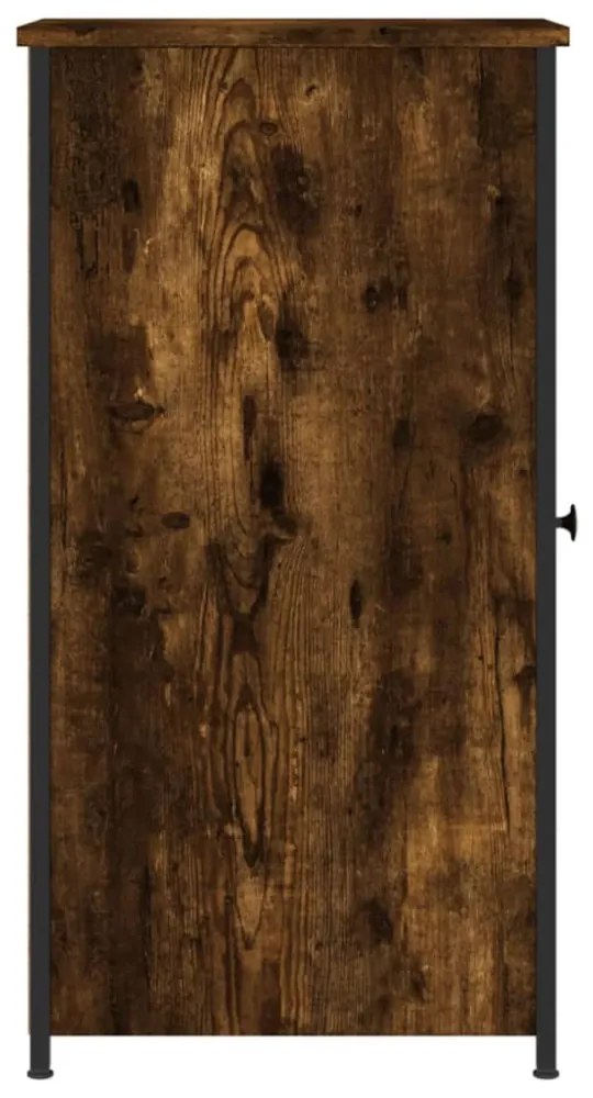 2 db füstös tölgy színű szerelt fa éjjeliszekrény 32x42x80 cm