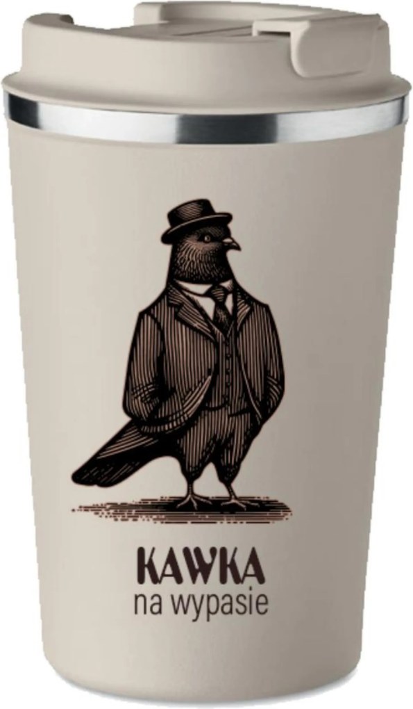 Prémium termo bögre nyomott mintával Kávé Legeltetéssel 350ml KT_093