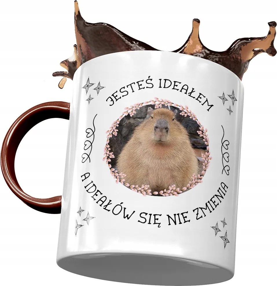 Kapibara Bordó Bögre Születésnap Névnap Ajándék Nyomtatott Fotóval