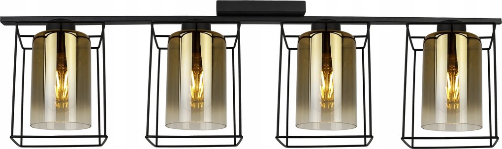 Mennyezeti Lámpa Lógó Csillár Fekete Csillogó Üveg Arany Loft Asztal