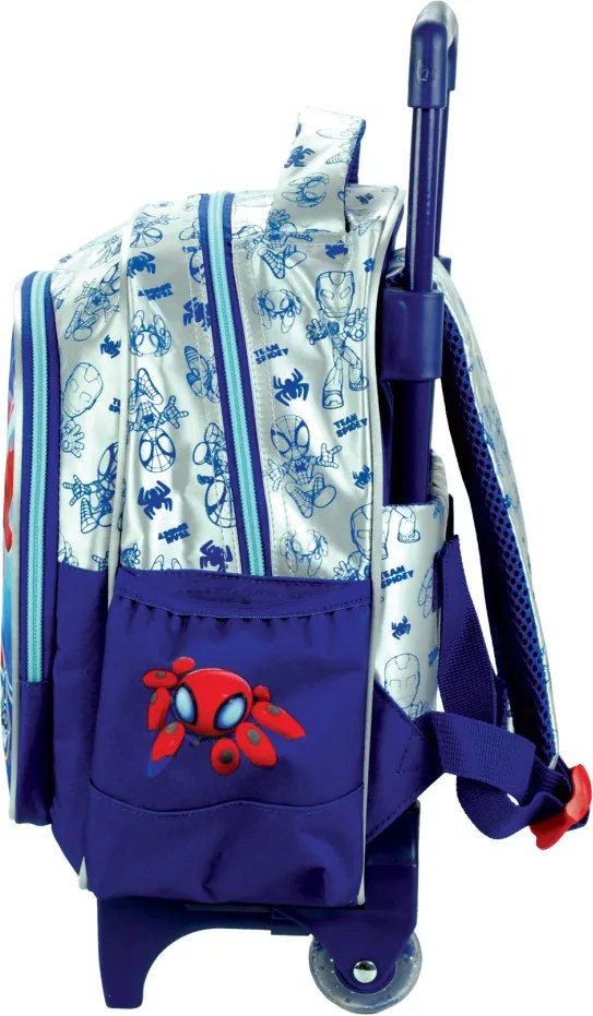 Pókember Spidey Glow gurulós ovis hátizsák, táska 30 cm