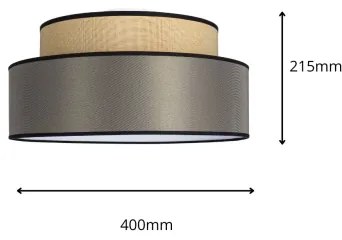 Mennyezeti lámpa GRACE 1xE27/60W/230V átm. 40 cm bézs/barna