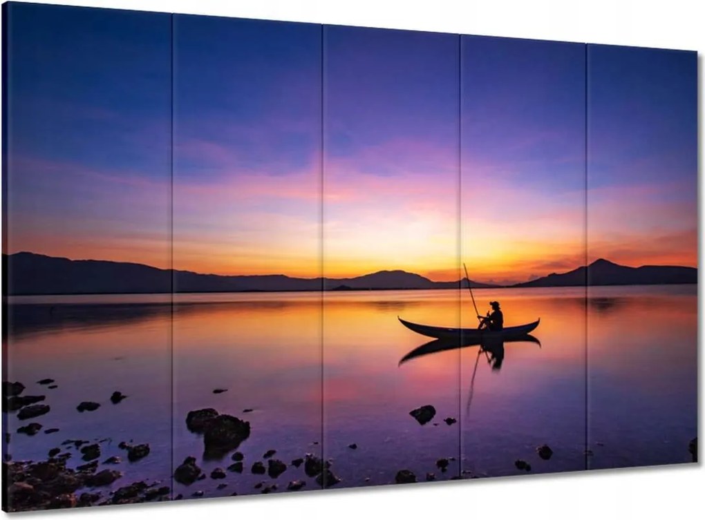 Vászonkép 100x70 Esti horgászat