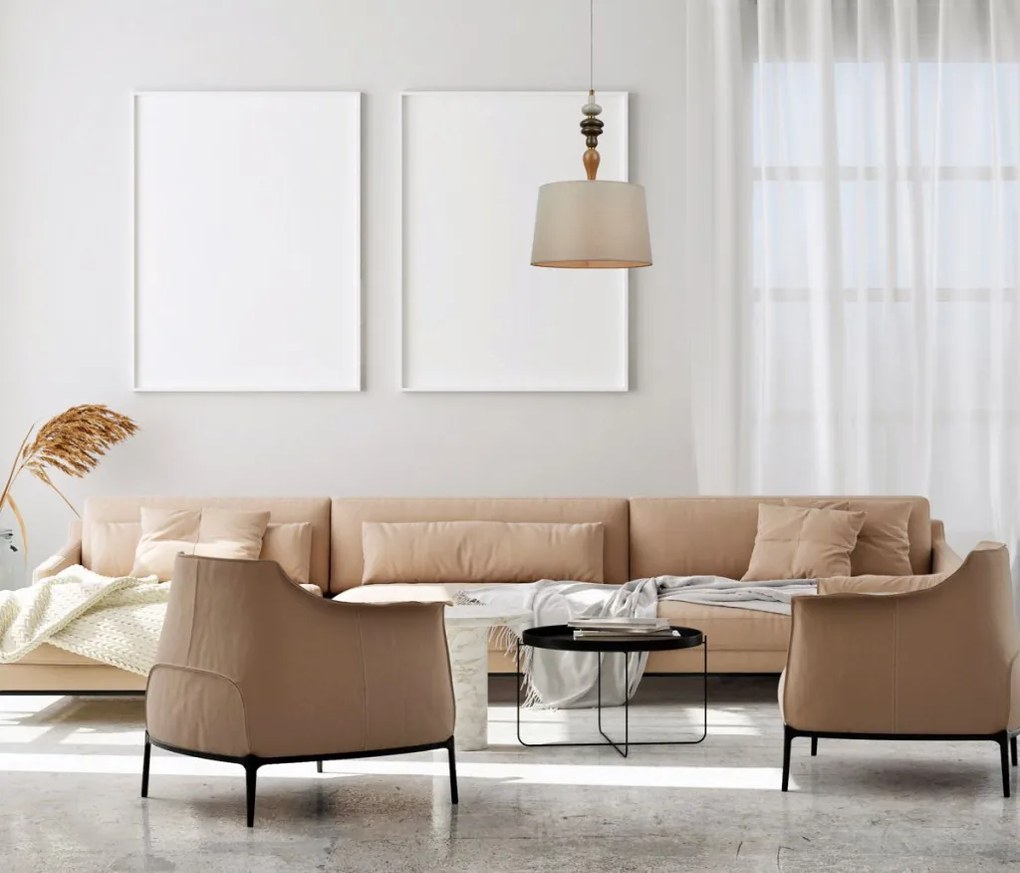 ITALUX PND-84678A-AB MOREN Ernyős Függesztett Lámpa Antik Bronz, Lazac Színű E27 IP20