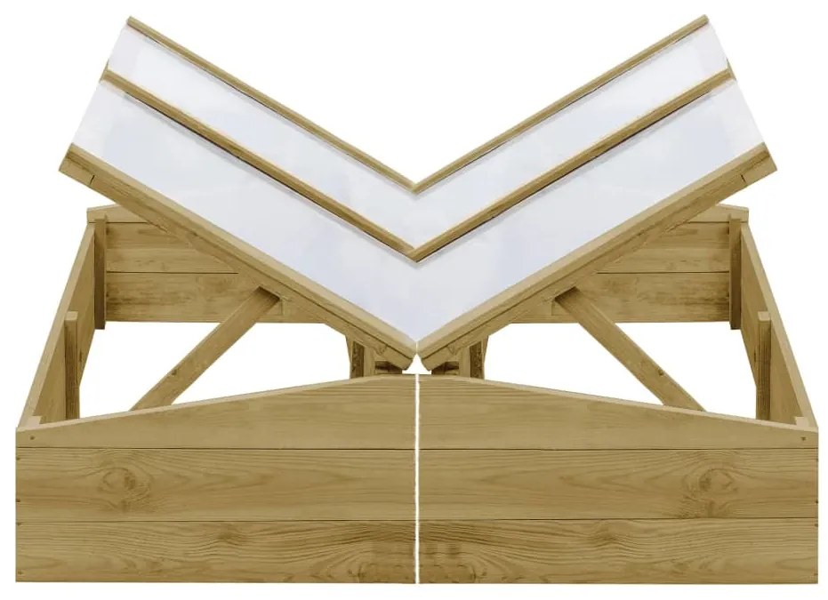 2 db impregnált fenyőfa melegház 100 x 50 x 35 cm