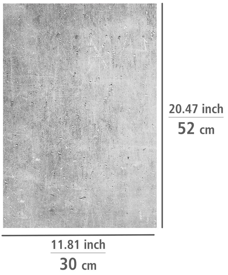 Edzett üveg tűzhely fedőlap szett 2 db-os 52x30 cm Concrete – Allstar