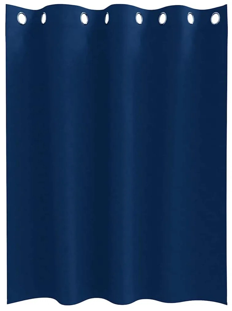 Függönyök függönyökkel 2 pcs Sötétkék 140x140cm Poliészter