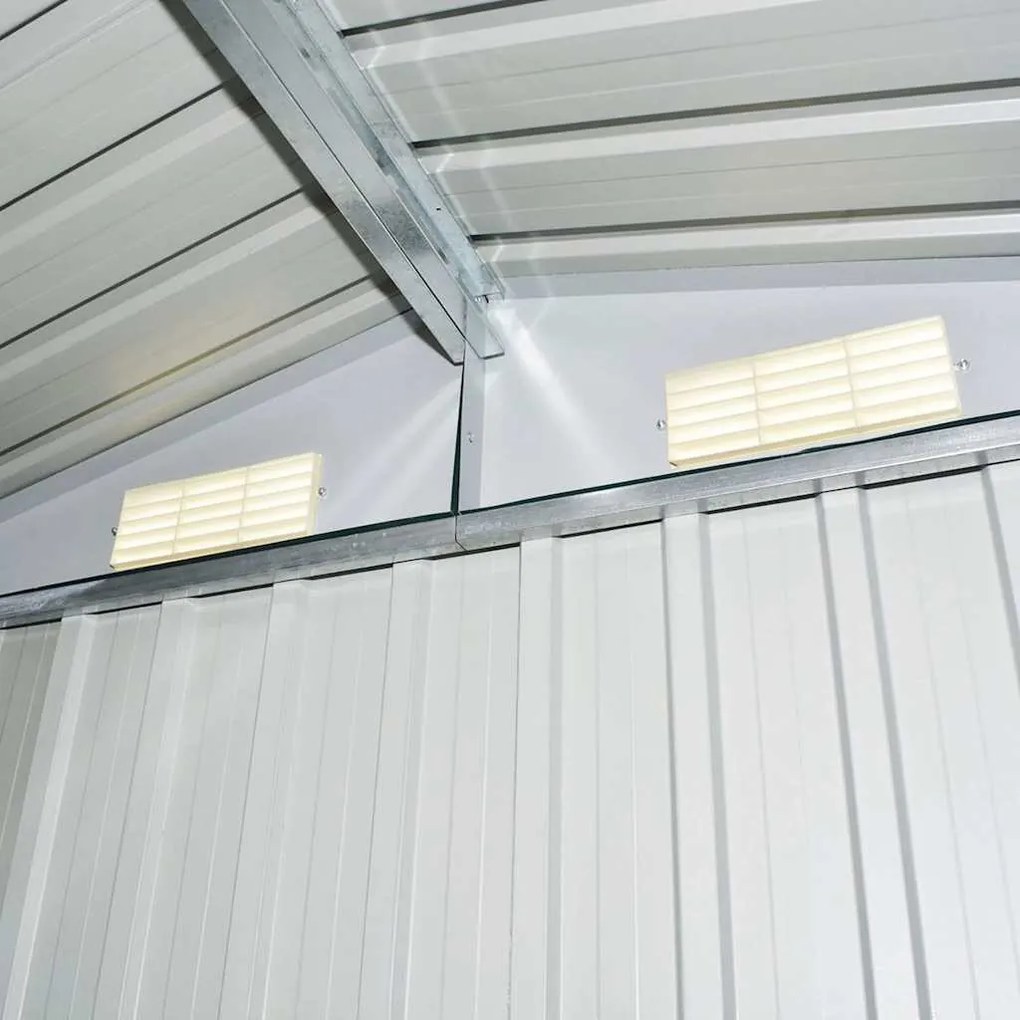 antracitszürke acél kerti fészer 204 x 132 x 186 cm