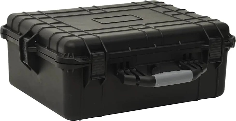 vidaXL fekete PP hordozható repülős tok 55 x 43 x 21 cm