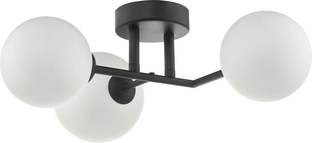 Dar lighting modern mennyezeti lámpa euan fekete opál dareua3022