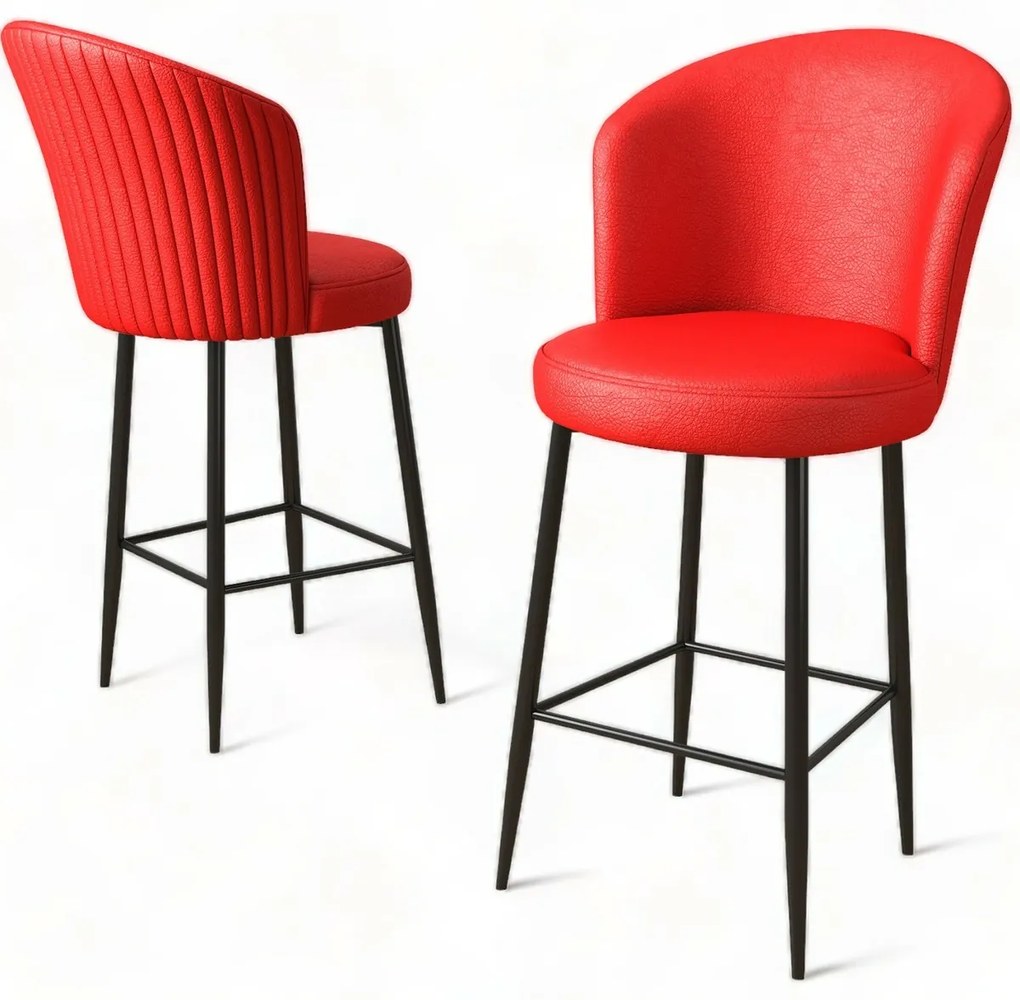 Uras Red and Black bárszék szett, 4 db, 4 db
