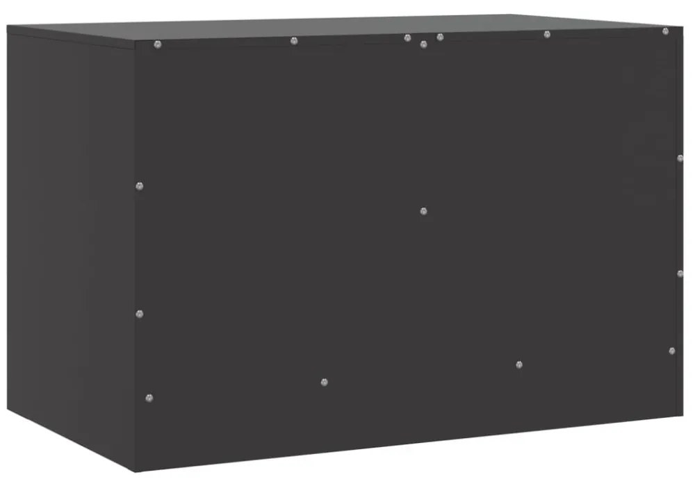 2 db fekete acél TV-szekrény 67 x 39 x 44 cm