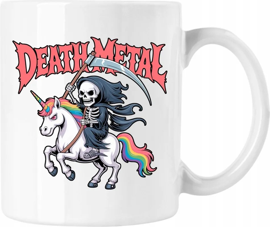Unikornis bögre death metal rock 1 Fehér 330ml