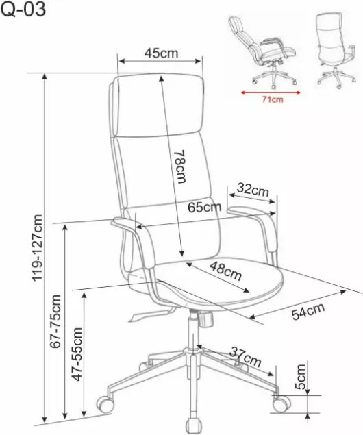 Q-03 forgószék szürke