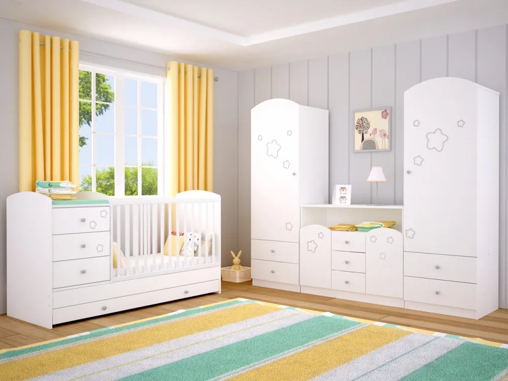 106-Os Pelenkázószekrény Fehér