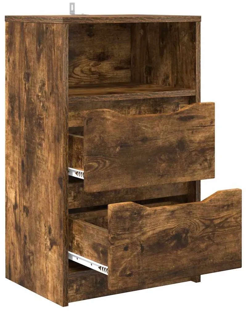 Éjjeliszekrények 2 pcs Füstölt tölgy 40 x 30 x 467 cm Faanyag